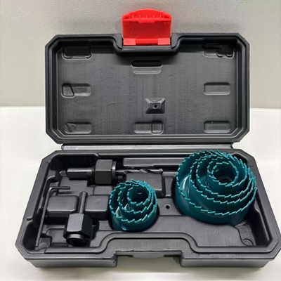 Good price 19mm-64mm Metal Holesaw Kit 11PCs Carbon Steel Hole Saw Spray Painted online